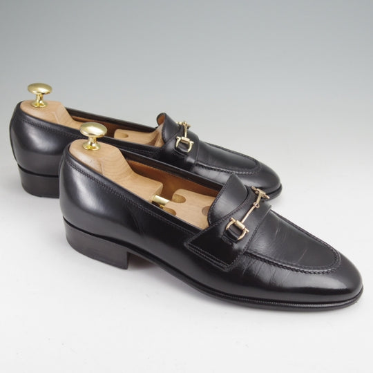 極上★(伊製)Le Yucca's/レユッカス SIZE 39【定価￥140,800-★エンツォ・ボナフェ製/ビットローファー】スリッポン/黒/メンズ★n220