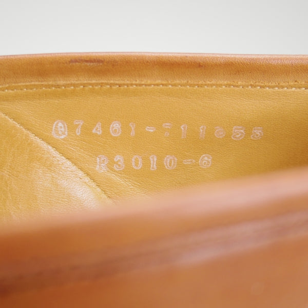 極上★三陽山長 SIZE 6【定価￥80,300-★流也/RYUYA/R3010ラスト】コインローファー/フルストラップ/カーフ/茶/Sanyo Yamacho★n719
