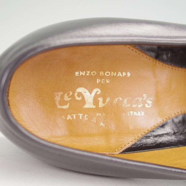 極上★(伊製)Le Yucca's/レユッカス SIZE 39【定価￥140,800-★エンツォ・ボナフェ製/ビットローファー】スリッポン/黒/メンズ★n220
