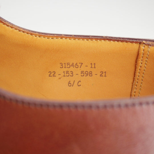 未使用★J.M.ウエストン 6.5C【現行定価￥187,000-★ハーフハント/598】Uチップ/22ラスト/ボックスカーフ/茶/Weston/ウェストン★o765