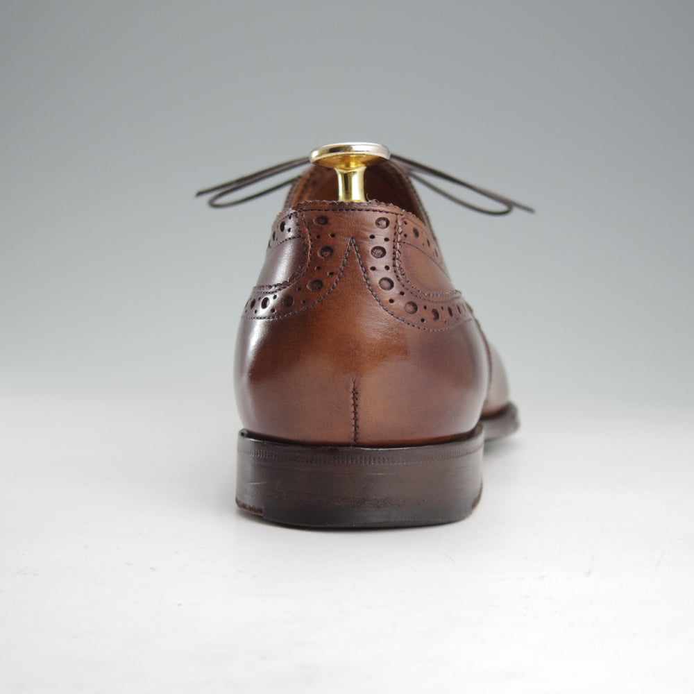 極上★エドワードグリーン 8.5E【現行定価￥253,000-★カドガン/CADOGAN/202ラスト】セミブローグ/カーフ/濃茶/EDWARD GREEN★o207