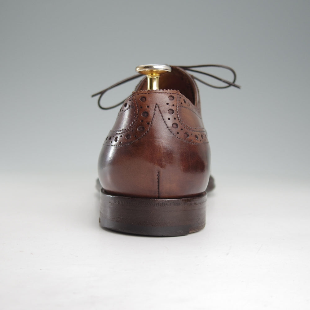 極上★エドワードグリーン 8.5E【現行定価￥253,000-★カドガン/CADOGAN/202ラスト】セミブローグ/カーフ/濃茶/EDWARD GREEN★o207