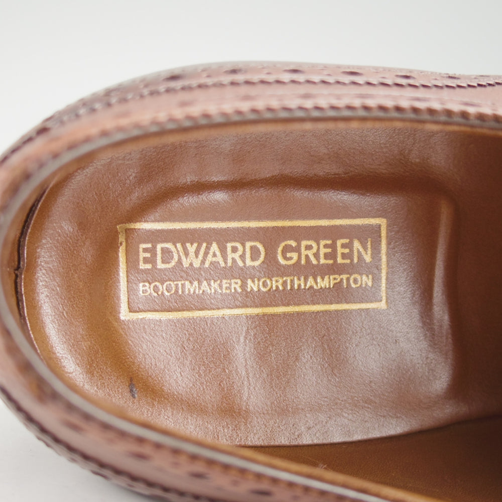 極上★エドワードグリーン 8.5E【現行定価￥253,000-★カドガン/CADOGAN/202ラスト】セミブローグ/カーフ/濃茶/EDWARD GREEN★o207