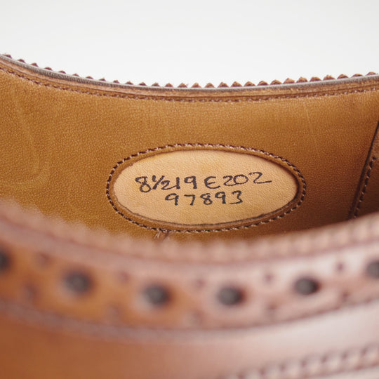 極上★エドワードグリーン 8.5E【現行定価￥253,000-★カドガン/CADOGAN/202ラスト】セミブローグ/カーフ/濃茶/EDWARD GREEN★o207