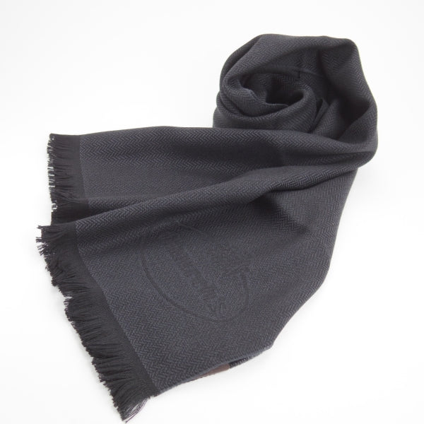 未使用★チャーチ/Church's【貴重★ストール/マフラー/黒】VIRGIN WOOL/ヴァージンウール★n222