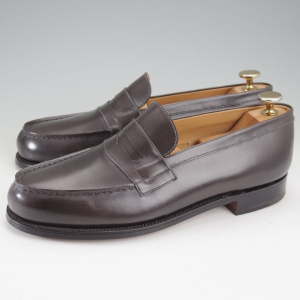 極美品★J.M.ウエストン 5.5D【現行定価￥156,200-★180/コインローファー】41ラスト/カーフ/GREY/灰/メンズ/Weston/ウェストン★n722