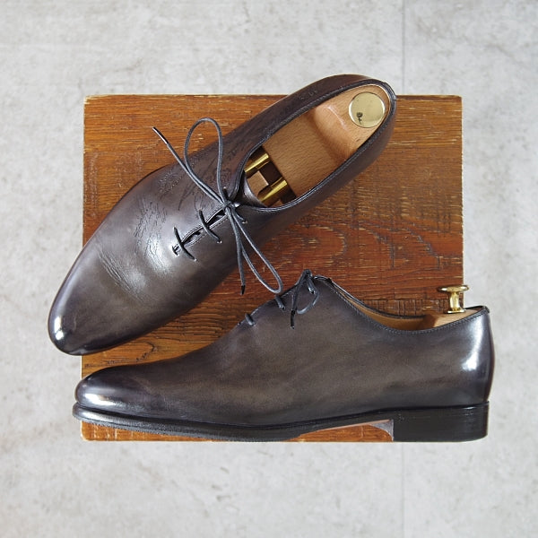 極美品★(仏)ベルルッティ SIZE 5.5【定価￥357,500-★カリグラフィ(スクリット)仕様/アレッサンドロ】ホールカット/黒系/Berluti★n225