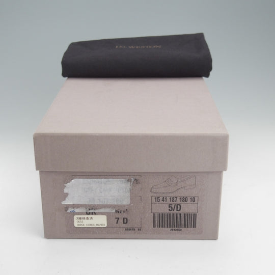 極美品★J.M.ウエストン 5.5D【現行定価￥156,200-★180/コインローファー】41ラスト/カーフ/GREY/灰/メンズ/Weston/ウェストン★n722