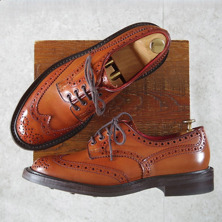 未使用★トリッカーズ SIZE 8【貴重★アマレット同系カラーのコードバン/ダイナイトソール/BOURTON】バートン/M5633/茶/Tricker's★o775