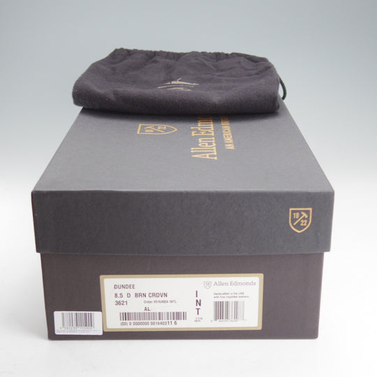 未使用★(米)アレンエドモンズ 8.5D【現行定価24万円程度★コードバン/ブラウン色/Dundee】チャッカブーツ/濃茶/ALLEN EDMONDS★o209