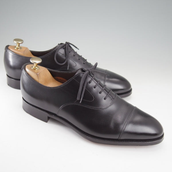 極美品★エドワードグリーン 7E【定価￥253,000-★チェルシー/CHELSEA/202ラスト】ストレートチップ/カーフ/黒/EDWARD GREEN★n723
