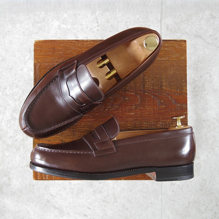 極上★J.M.ウエストン 6D【現行定価￥165,000-★180/コインローファー】41ラスト/ボックスカーフ/濃茶/メンズ/Weston/ウェストン★o778