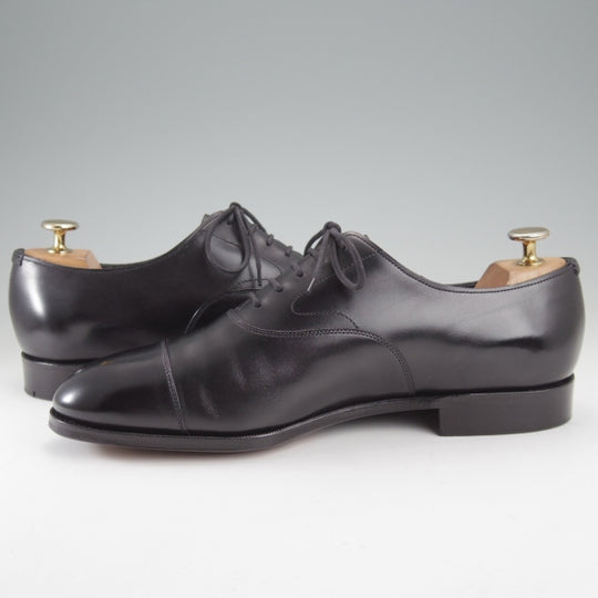 極美品★エドワードグリーン 7E【定価￥253,000-★チェルシー/CHELSEA/202ラスト】ストレートチップ/カーフ/黒/EDWARD GREEN★n723