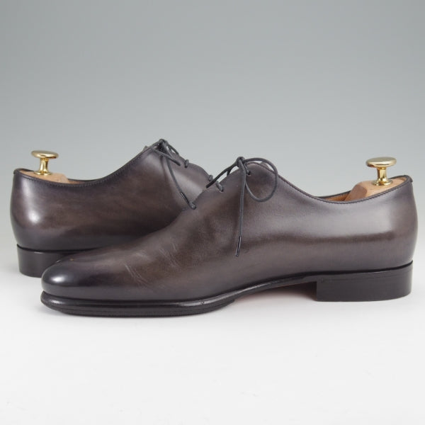 極美品★(仏)ベルルッティ SIZE 5.5【定価￥357,500-★カリグラフィ(スクリット)仕様/アレッサンドロ】ホールカット/黒系/Berluti★n225