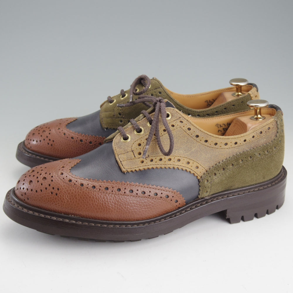 極美品★トリッカーズ SIZE 7.5【定価￥132,000-★クレイジーパターン仕様のBOURTON/バートン】M5633/カントリーシューズ/Tricker's★p347