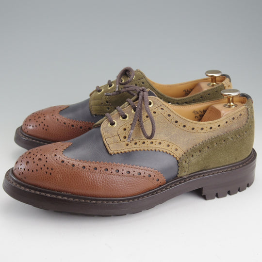 極美品★トリッカーズ SIZE 7.5【定価￥132,000-★クレイジーパターン仕様のBOURTON/バートン】M5633/カントリーシューズ/Tricker's★p347