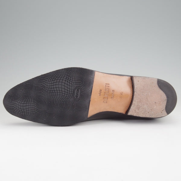 極美品★(仏)ベルルッティ SIZE 5.5【定価￥357,500-★カリグラフィ(スクリット)仕様/アレッサンドロ】ホールカット/黒系/Berluti★n225