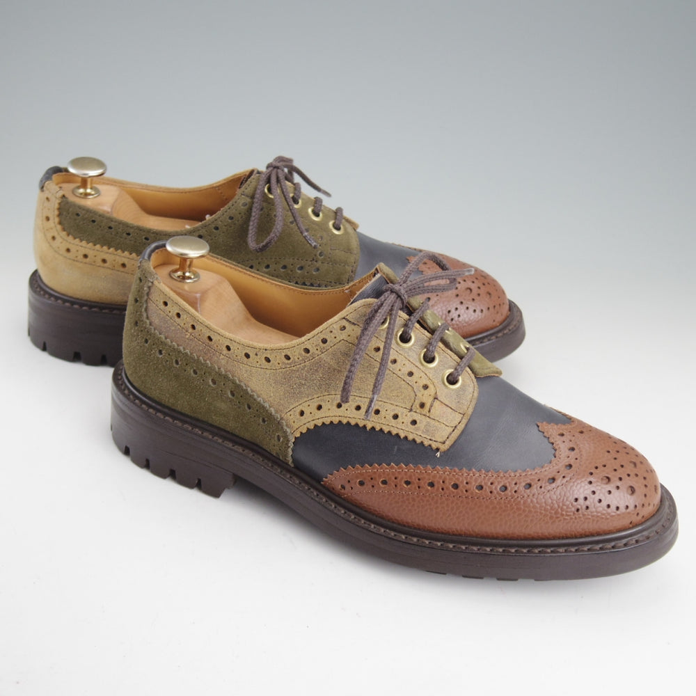 極美品★トリッカーズ SIZE 7.5【定価￥132,000-★クレイジーパターン仕様のBOURTON/バートン】M5633/カントリーシューズ/Tricker's★p347