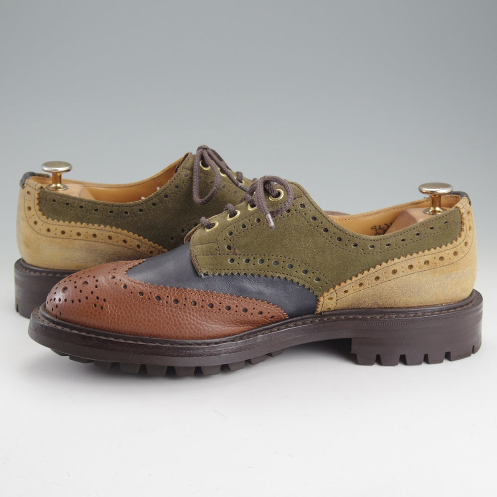 極美品★トリッカーズ SIZE 7.5【定価￥132,000-★クレイジーパターン仕様のBOURTON/バートン】M5633/カントリーシューズ/Tricker's★p347