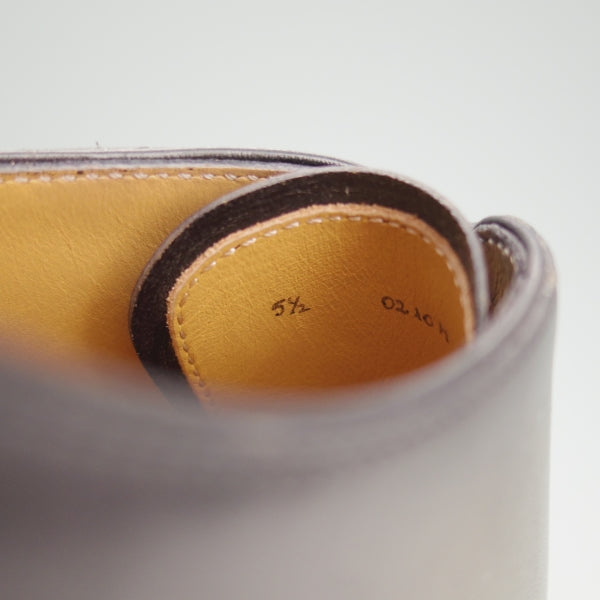 極美品★(仏)ベルルッティ SIZE 5.5【定価￥357,500-★カリグラフィ(スクリット)仕様/アレッサンドロ】ホールカット/黒系/Berluti★n225