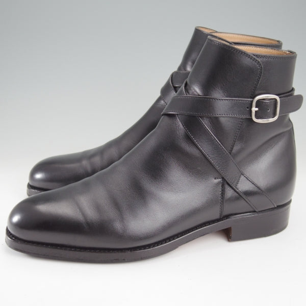 美品★(伊)F.LLIジャコメッティ SIZE 40【定価￥178,200-★ジョッパーブーツ/FG337】(仏)デュプイ社のカーフ/黒/Giacometti★n724