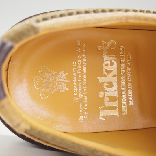 極美品★トリッカーズ SIZE 7.5【定価￥132,000-★クレイジーパターン仕様のBOURTON/バートン】M5633/カントリーシューズ/Tricker's★p347