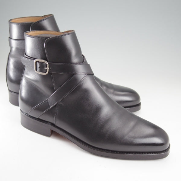 美品★(伊)F.LLIジャコメッティ SIZE 40【定価￥178,200-★ジョッパーブーツ/FG337】(仏)デュプイ社のカーフ/黒/Giacometti★n724