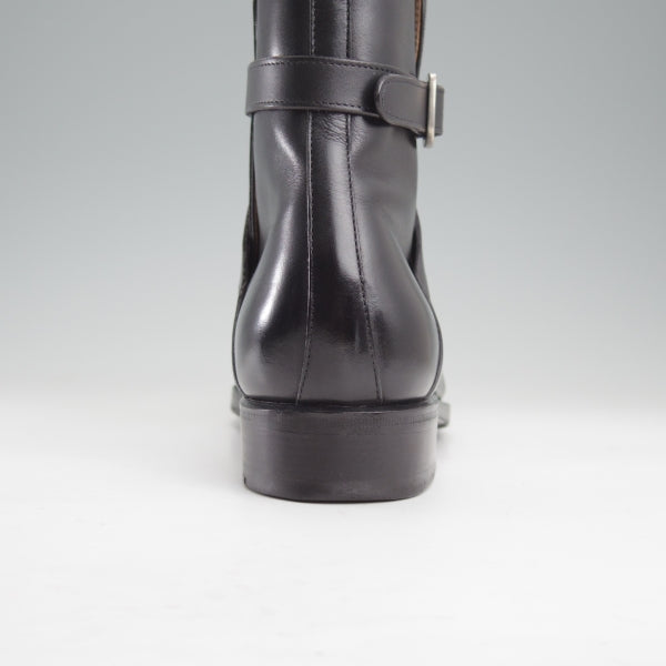 美品★(伊)F.LLIジャコメッティ SIZE 40【定価￥178,200-★ジョッパーブーツ/FG337】(仏)デュプイ社のカーフ/黒/Giacometti★n724