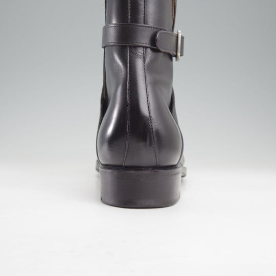 美品★(伊)F.LLIジャコメッティ SIZE 40【定価￥178,200-★ジョッパーブーツ/FG337】(仏)デュプイ社のカーフ/黒/Giacometti★n724