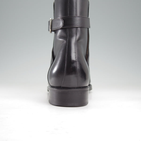 美品★(伊)F.LLIジャコメッティ SIZE 40【定価￥178,200-★ジョッパーブーツ/FG337】(仏)デュプイ社のカーフ/黒/Giacometti★n724