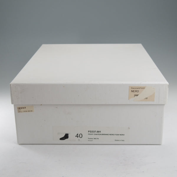 美品★(伊)F.LLIジャコメッティ SIZE 40【定価￥178,200-★ジョッパーブーツ/FG337】(仏)デュプイ社のカーフ/黒/Giacometti★n724