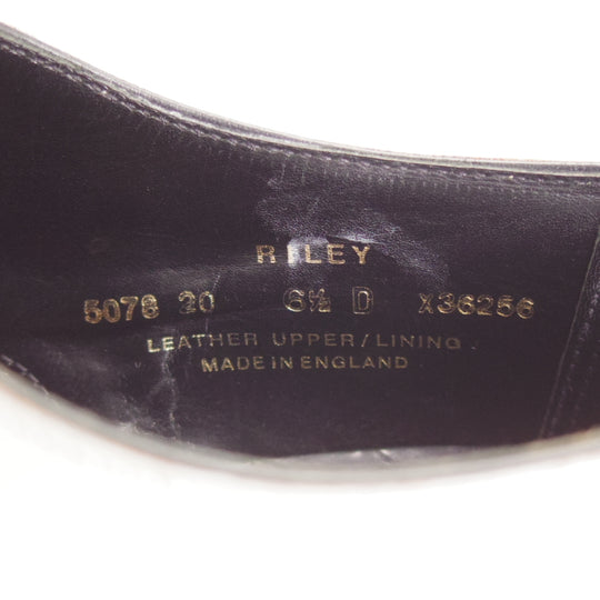 極美品★クロケット&ジョーンズ 6.5D【現行定価15万円以上★ハンドグレードライン/スペクテイターシューズ/RILEY】カーフ/黒×白★p348