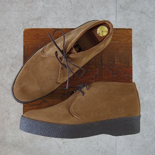 ほぼ未使用★(英)サンダース SIZE 7【定価￥52,800-★チャッカブーツ/マッドガード】6480TS/JOELラスト/スエード/TAN/茶/SANDERS★n728