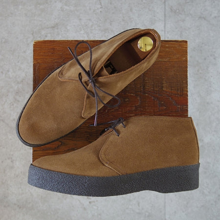 ほぼ未使用★(英)サンダース SIZE 7【定価￥52,800-★チャッカブーツ/マッドガード】6480TS/JOELラスト/スエード/TAN/茶/SANDERS★n728