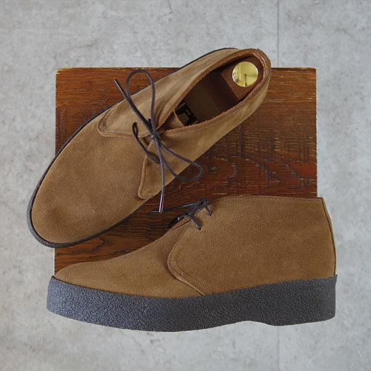 ほぼ未使用★(英)サンダース SIZE 7【定価￥52,800-★チャッカブーツ/マッドガード】6480TS/JOELラスト/スエード/TAN/茶/SANDERS★n728