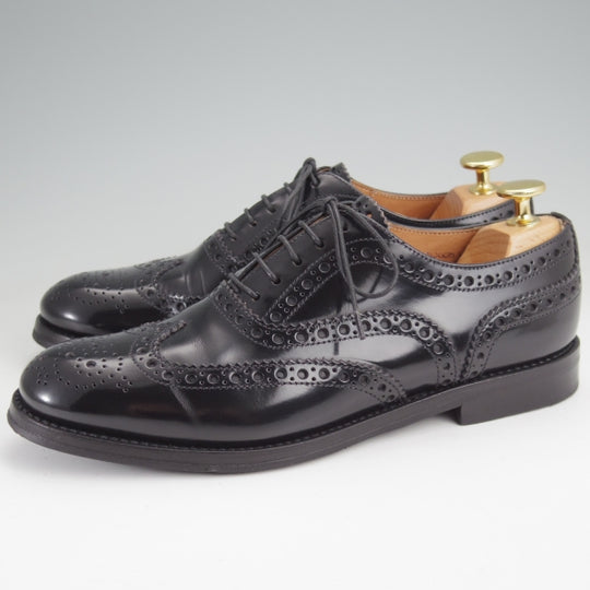 極美品★チャーチ(レディース) SIZE 36.5【定価￥176,000-★バーウッド/BURWOOD WG】ポリッシュドバインダーカーフ/黒/Church's★n227