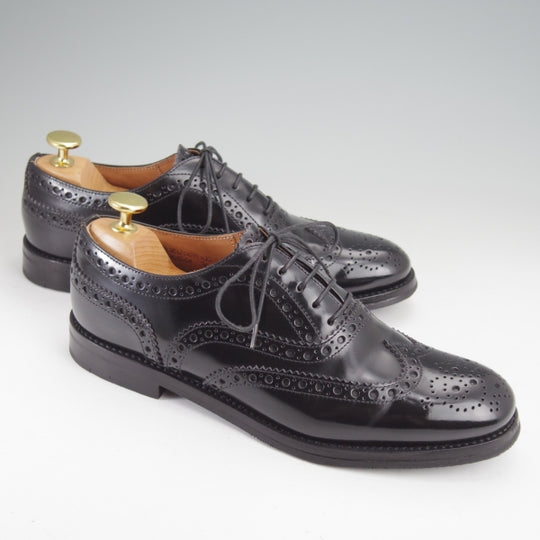 極美品★チャーチ(レディース) SIZE 36.5【定価￥176,000-★バーウッド/BURWOOD WG】ポリッシュドバインダーカーフ/黒/Church's★n227