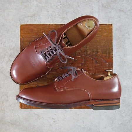 極美品★オールデン 7D【定価￥171,600-★ミリタリーラスト/53713】プレーントゥ/カーフ/Hunter Brown/茶/メンズ/ALDEN★n734
