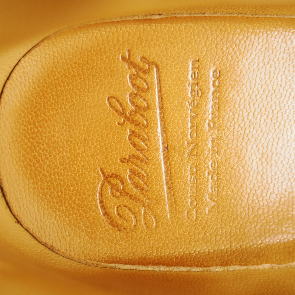 極美品★パラブーツ SIZE 6.5【定価570ユーロ(10万円程度)★レースアップブーツ/BEAUMONT】カーフ×シボ革/Uチップ/濃茶/Paraboot★o219