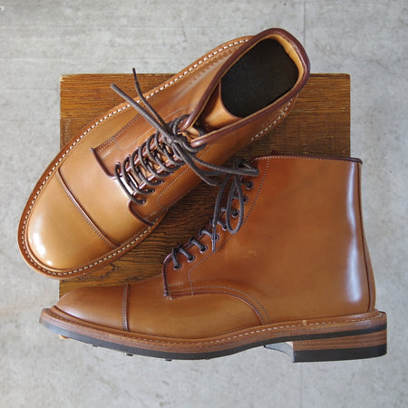 未使用★トリッカーズ SIZE 7【現行定価17万円以上★茶系コードバン/ダイナイトソール/BRETT】カントリーブーツ/TECH/Tricker's★o217