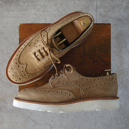 極上★トリッカーズ SIZE 6【モデル定価￥132,000-★BOURTON/バートン】5633/カントリーシューズ/スエード/薄茶/メンズ/Tricker's★o220