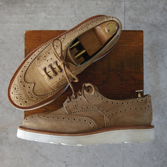 極上★トリッカーズ SIZE 6【モデル定価￥132,000-★BOURTON/バートン】5633/カントリーシューズ/スエード/薄茶/メンズ/Tricker's★o220