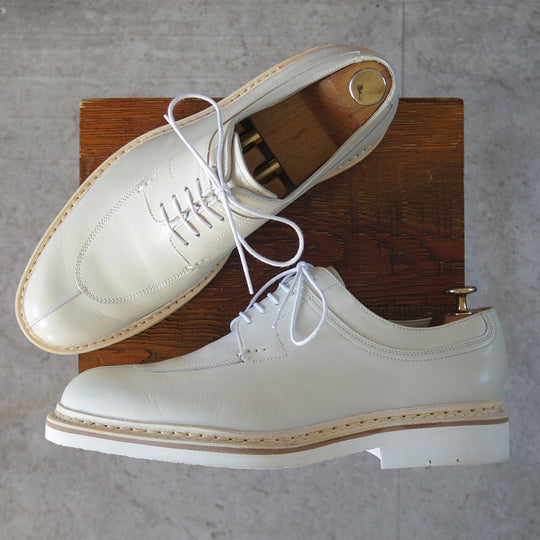 極美品★(仏)HESCHUNG/エシュン SIZE 7.5【ノルウィージャンウェルテッド製法★アヴィニョン似寄りモデル/CATALPA】Uチップ/白★o222