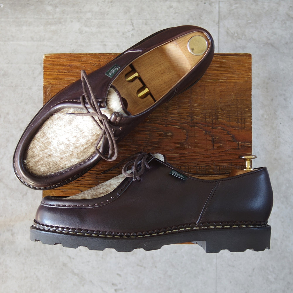 未使用★パラブーツ SIZE 42【定価￥96,800-★ポニー/ミカエル/MICHAEL】チロリアンシューズ/リスレザー/濃茶/Paraboot★o224