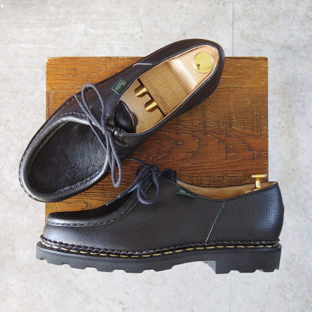 未使用★パラブーツ SIZE 40【定価￥96,800-★ポニー/ミカエル/MICHAEL】チロリアンシューズ/グレインレザー/黒/Paraboot★o225