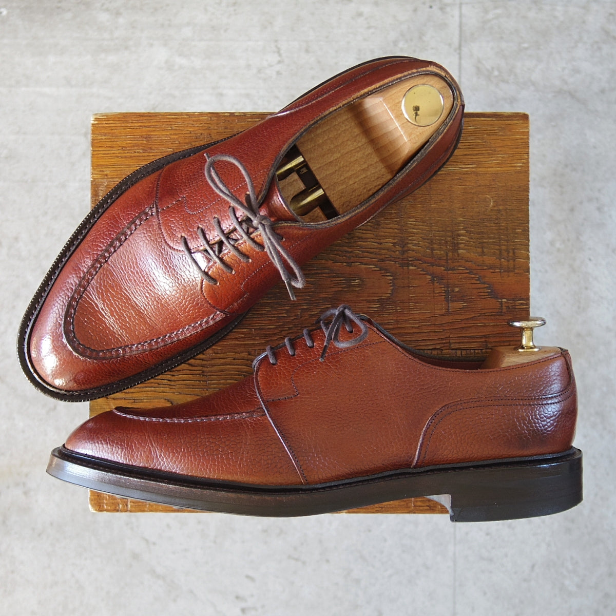 未使用☆エドワードグリーン 8E【☆旧工場製/MADE BYロゴ/プレーントゥ