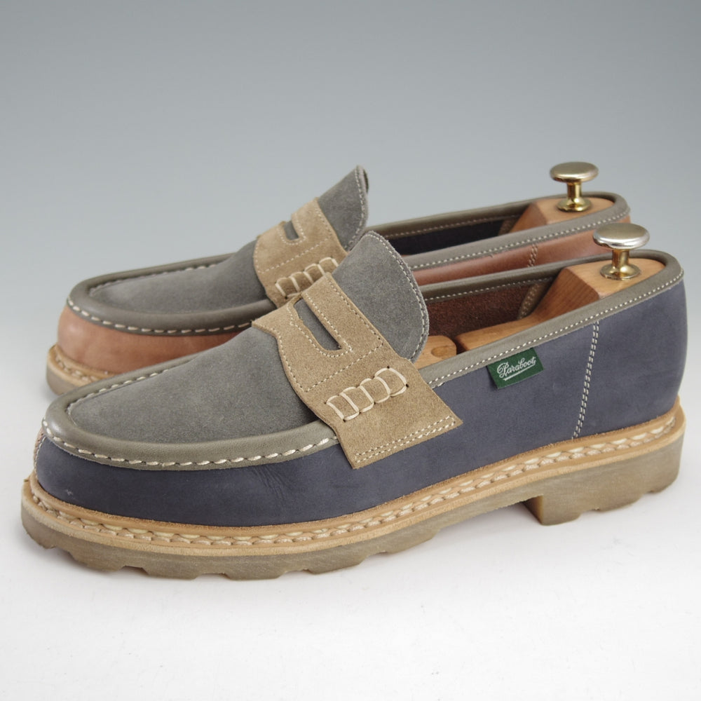 極美品★パラブーツ SIZE 6.5【定価￥88,000-★国内30足限定モデル/NANTES】ナント/コインローファー/クレイジーパターン/Paraboot★o214