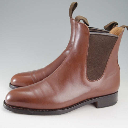 極上★J.M.ウエストン 6D【現行定価￥209,000-★サイドゴアブーツ/705】39ラスト/ボックスカーフ/TAN/茶/メンズ/Weston/ウェストン★o772