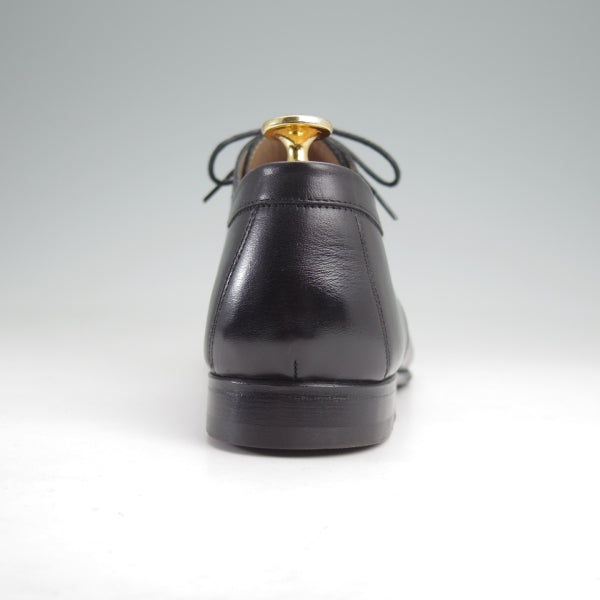 極美品★HERMES/エルメス SIZE 39【イタリア製★プレーントゥ/黒】Vフロント/カーフ/メンズ★n230