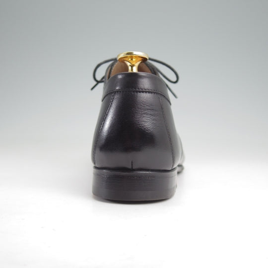 極美品★HERMES/エルメス SIZE 39【イタリア製★プレーントゥ/黒】Vフロント/カーフ/メンズ★n230